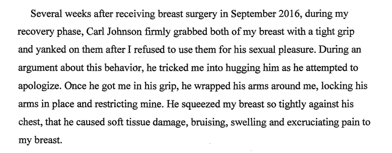 Illustration for article titled NFL Ref Carl Johnson's Domestic-Violence Accuser Has Now Been Charged